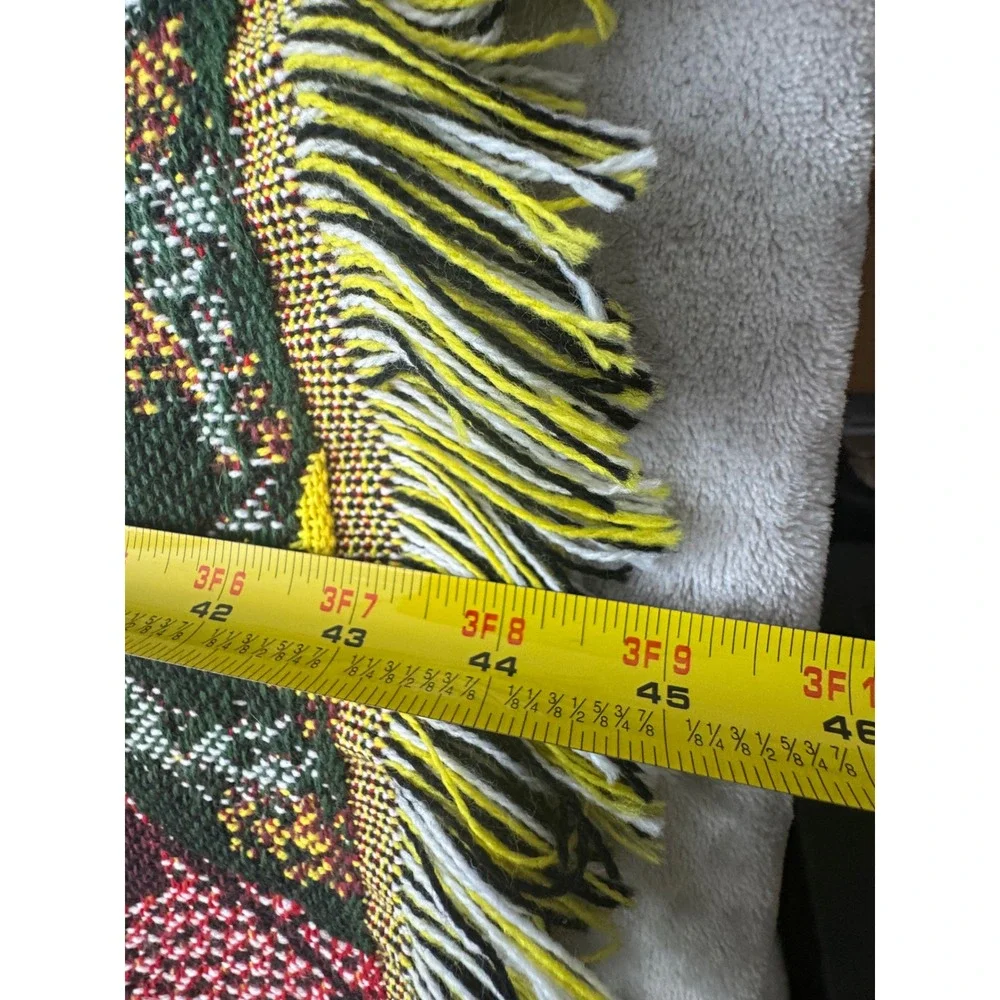 Green Bay Packers Santa & Victorian Christmas Woven Tapestry Throw Blanket Lot